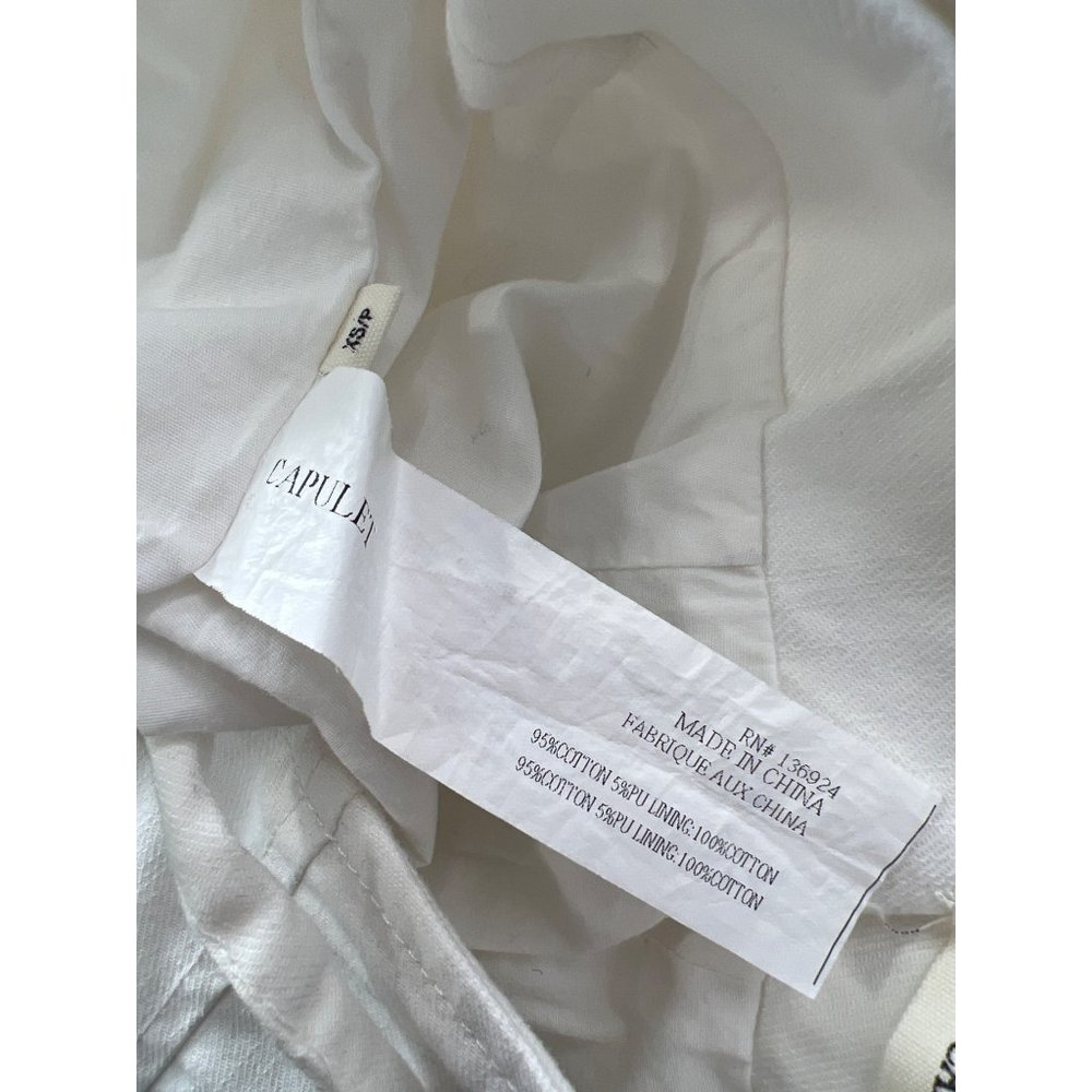 Capulet Ravenna Lace Front Short Womens XS High Rise Side Zip White Cotton Blend - Picture 5 of 8